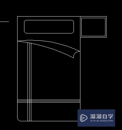 CAD怎样绘制床及床头柜？
