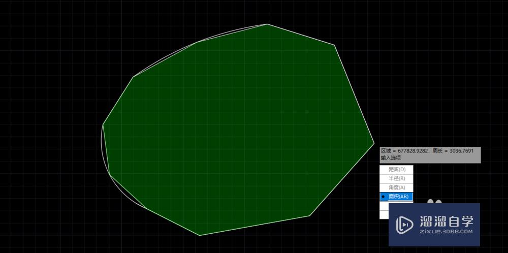 使用CAD计算不规则图形的面积即周长