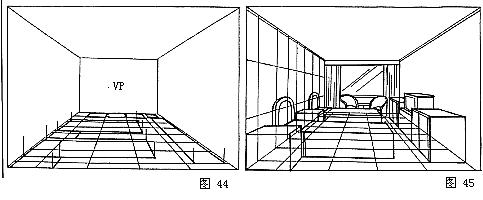 平面建築的一點透視圖怎麼畫