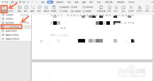 WPS中如何将其中一页设置为横向？