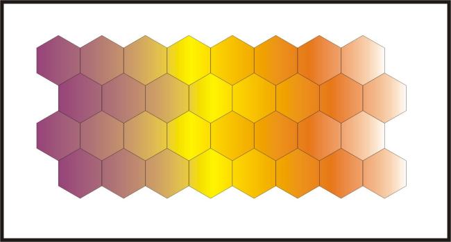 cdr怎么设计正六边形马赛克?