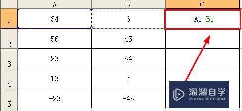 Excel表格怎样使用减法？