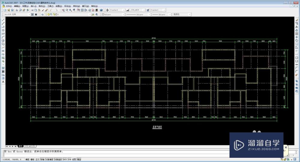 CAD画建筑图实例教程