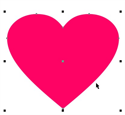 用cdr画心形画了一半出来在复制另一半怎么把他结合在一起并且可以