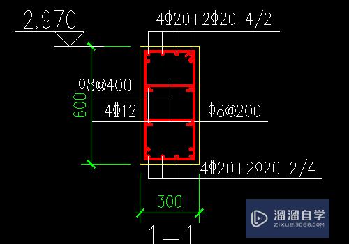 CAD中怎么绘制梁钢筋截面？