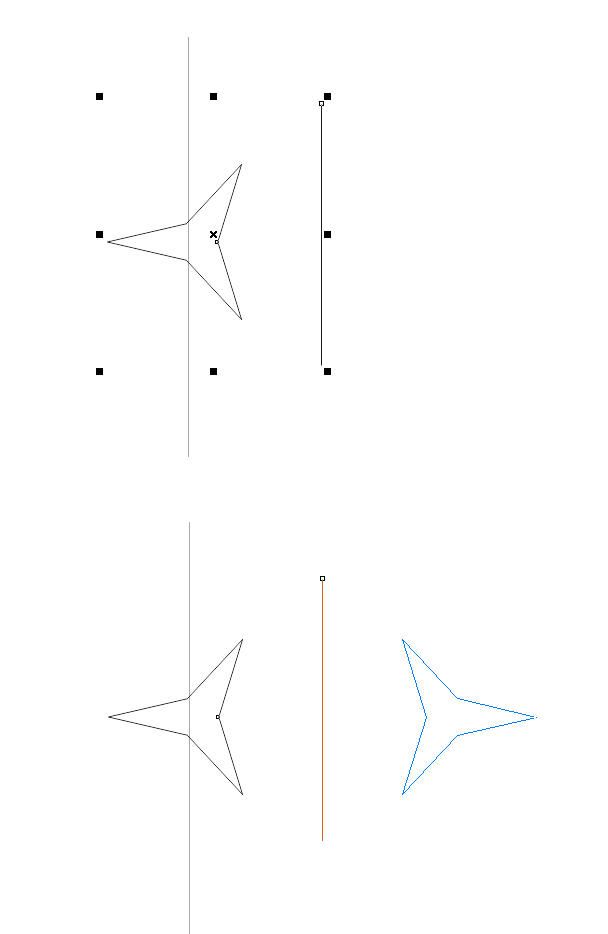 coreldraw关于线对称