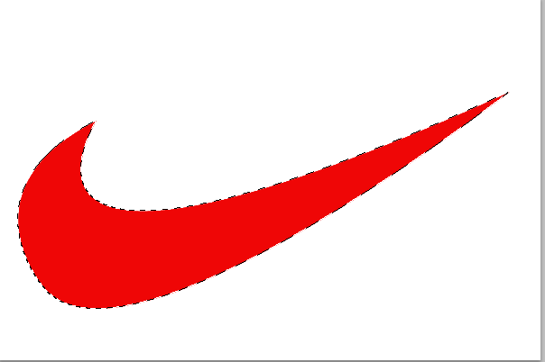 怎么用ps的钢笔工具制作耐克标志?