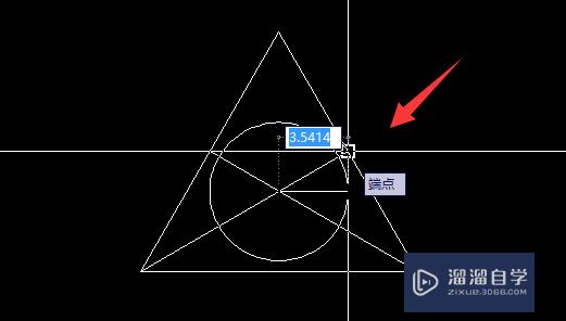 CAD中怎么画三角形内切圆？