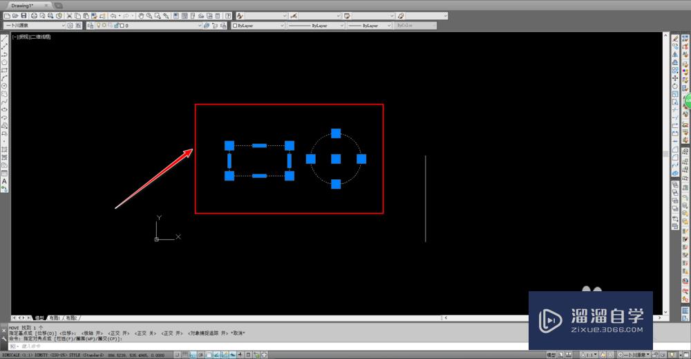 <esred>CAD</esred>如何将<esred>图形</esred>移到<esred>指定</esred><esred>位</esred><esred>置</esred>？
