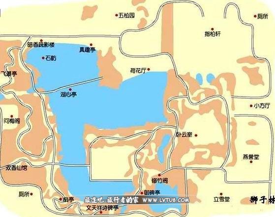 跪求高清苏州狮子林平面图