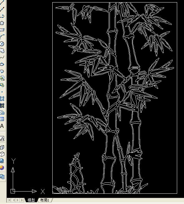 cad竹子立面图下载