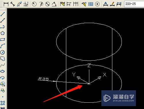 CAD怎样标注三维圆柱体的尺寸？