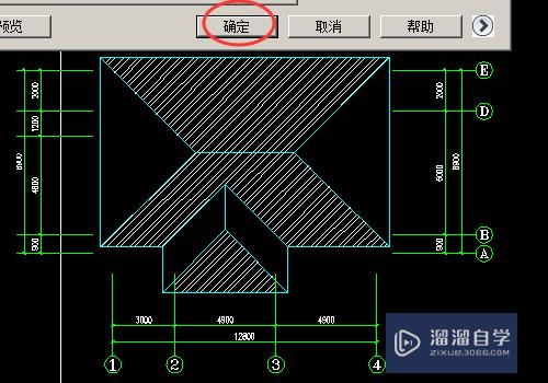 CAD中怎么填充多坡屋面？