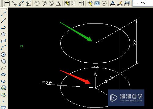 CAD怎样标注三维圆柱体的尺寸？