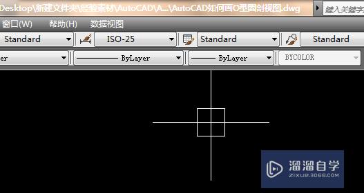 AutoCAD如何画o型圈剖视图？