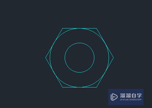 六角螺母平面图用CAD怎么画？