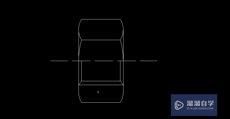 AutoCAD2013六角螺母：[2]侧视图