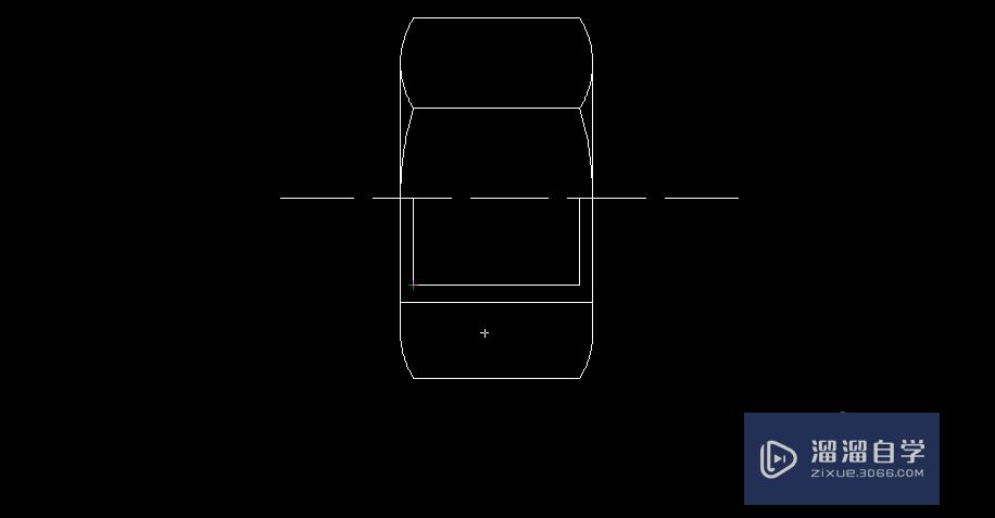 AutoCAD2013六角螺母：[2]侧视图