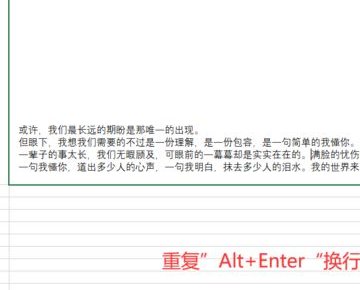 Excel表格中的段落怎么调整？
