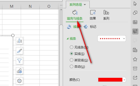 在Excel图表某一刻度上添加横线