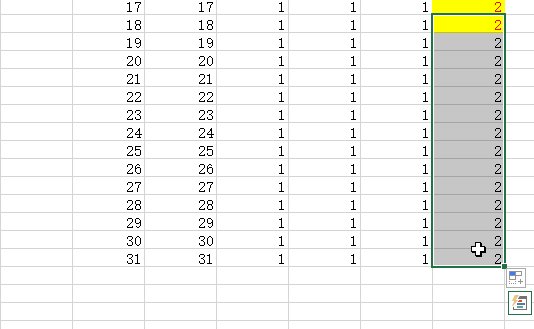 Excel 自动填充，双击自动填充时如何不带格式填充？