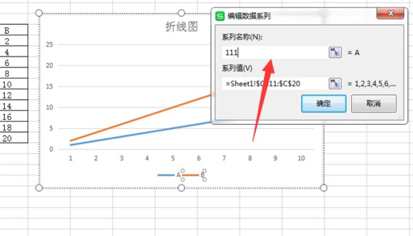 怎么在Excel里改变折线图图例项？