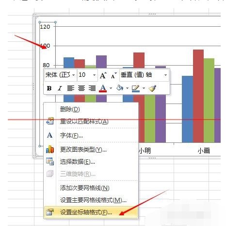 【急】如何修改Excel图表数轴上的数字范围？