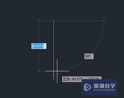 AutoCAD中如何简单的画四分之一的圆弧？