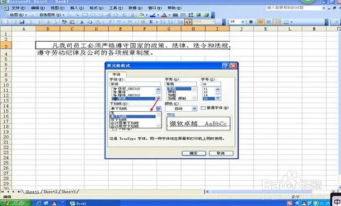 如何在Excel表格下面添加下划线？