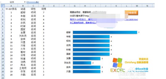 如何用Excel做词频统计？