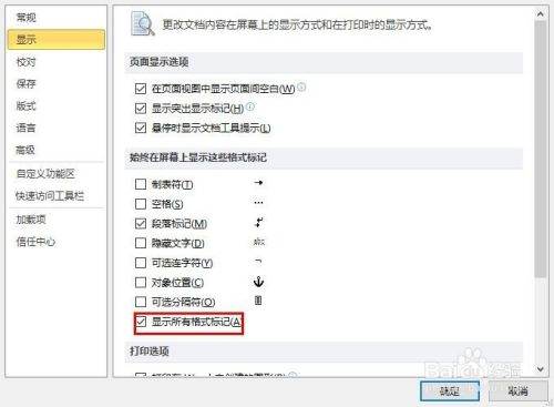 Word怎样显示格式标记？