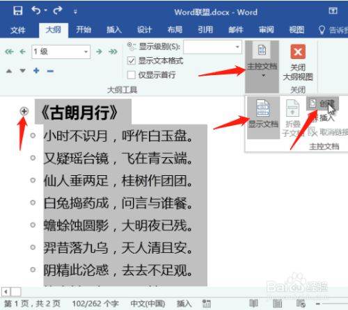 怎么把Word文档分成多个文档？