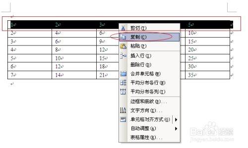 Word表格内容怎么复制？