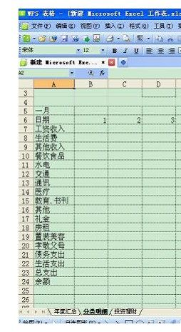 WPS表格怎样制作个性的记账本？