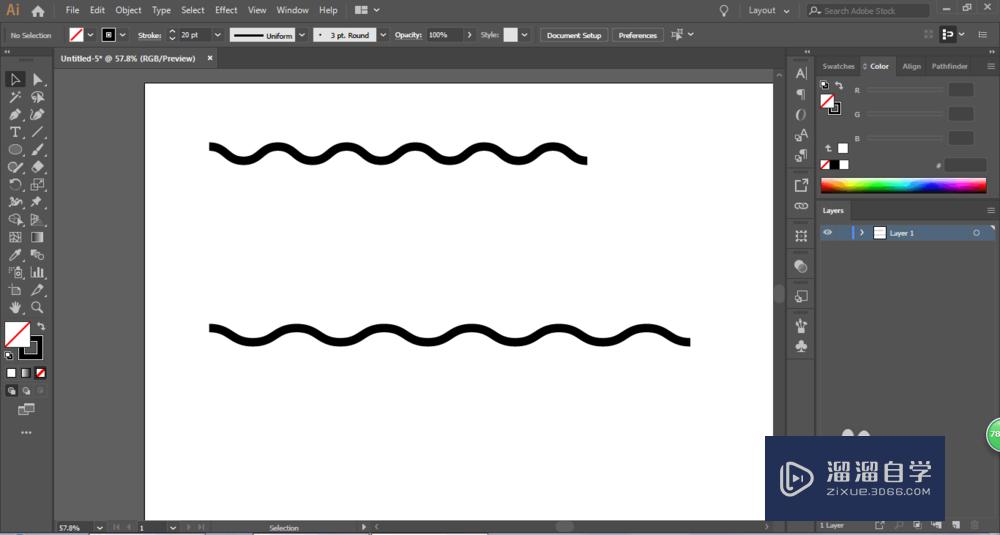 ai2019怎么画波浪线