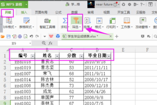 WPS表格的筛选怎么操作？