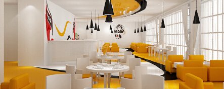 求主题餐厅CAD图+3D图。
