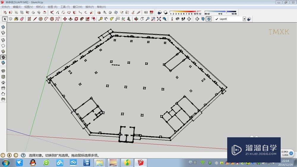 CAD导入SketchUp基本步骤