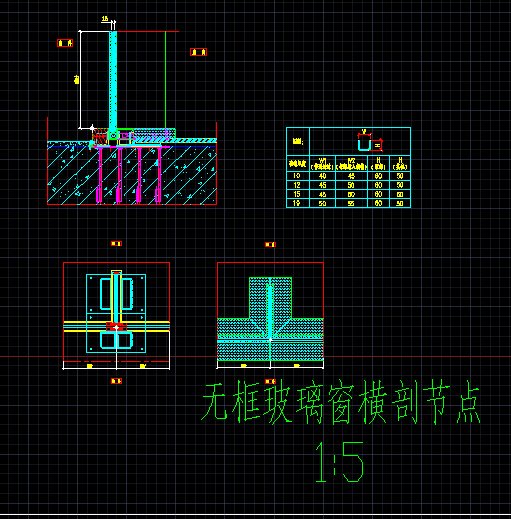 无框门节点图片