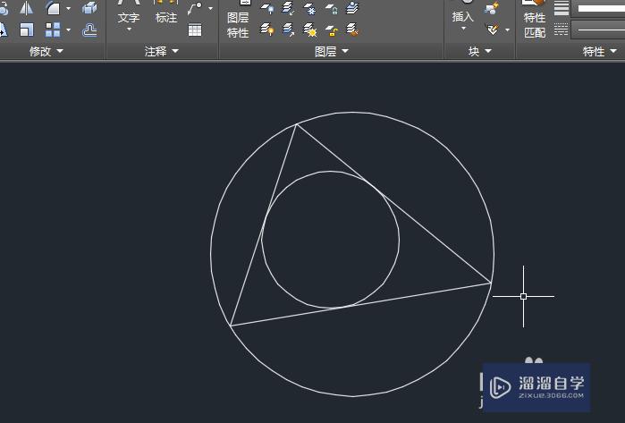 cad三角形的內切圓外接圓怎麼畫