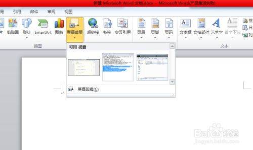 如何在Word中截图？