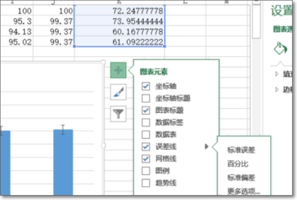 如何用Excel作图中加标准误？