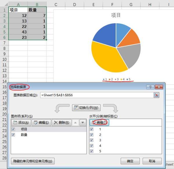 Excel中如何用图表表示所占比例？