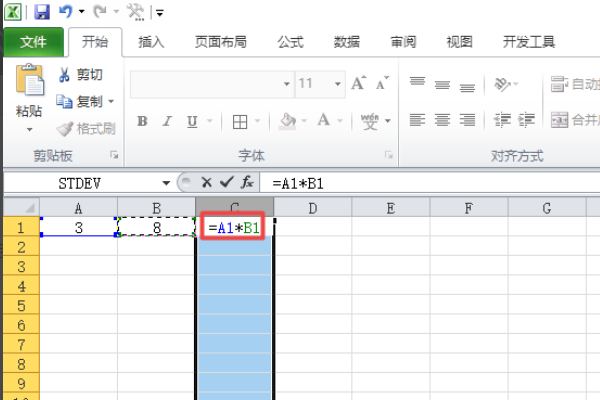 Excel 如何让整列套用一个公式？