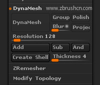 在<esred>ZB</esred><esred>rush</esred><esred>如何</esred><esred>使用</esred>dynamesh？