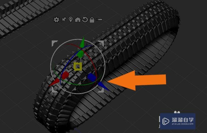 ZBrush2019软件中怎样修改履带模型？