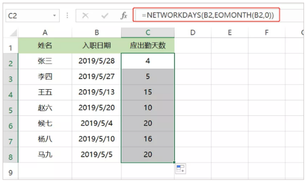 Excel表格中如何算天数？