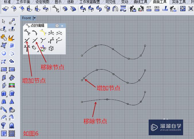 阐述犀牛Rhino5.0中的控制点、编辑点、节点