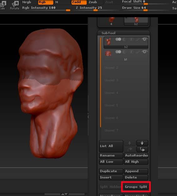 ZBrush分离