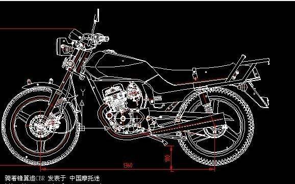 谁能帮忙给个摩托车的cad平面图立面图 啊啊